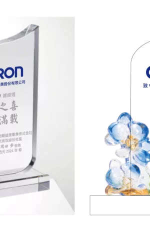 彩虹琉璃 - 2025 文洋獎盃 水晶雕刻上色